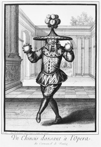 A Chinese Man Dancing at the Opera by Nicolas Bonnart